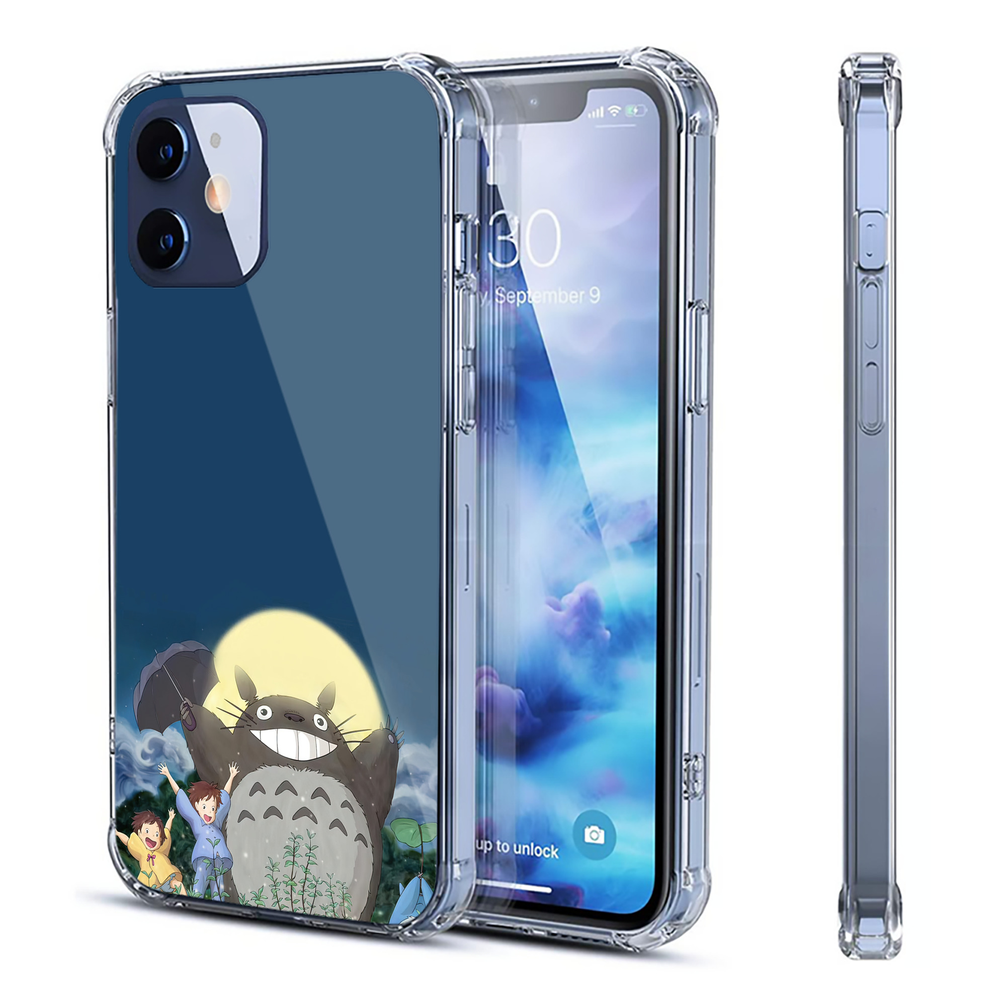 （画像用） となりのトトロ 草壁メイ 草壁サツキ My Neighbor Totoro Satsuki Kusakabe Mei Kusakabe 【iPhone 12シリーズ対応】透明スマホケース（クリアソフトケース）